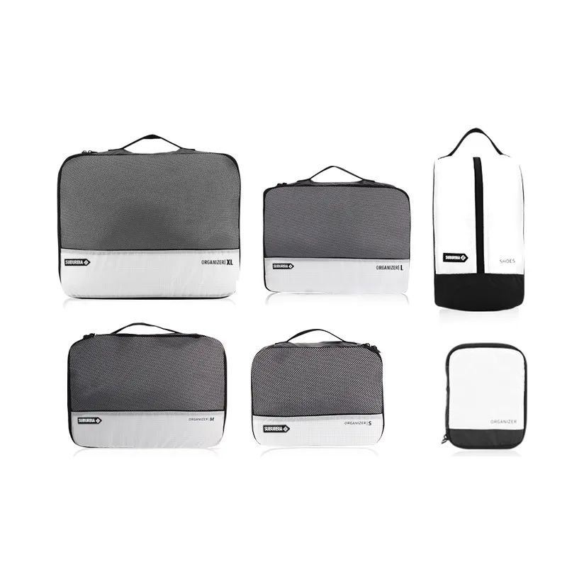 SUBURBIA Polyester Clothing Bag Storage Suitcase Clothing Organizer Bag Regular Unisex Gray White Black