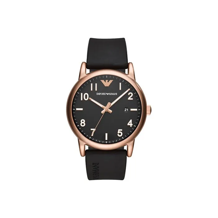 EMPORIO ARMANI Мужские наручные часы кварцевый механизм черный циферблат
