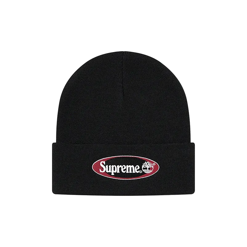 Supreme x Timberland Акриловые шапки-бини Унисекс Черный с красным логотипом Красный Черный с зеленым логотипом Экрю
