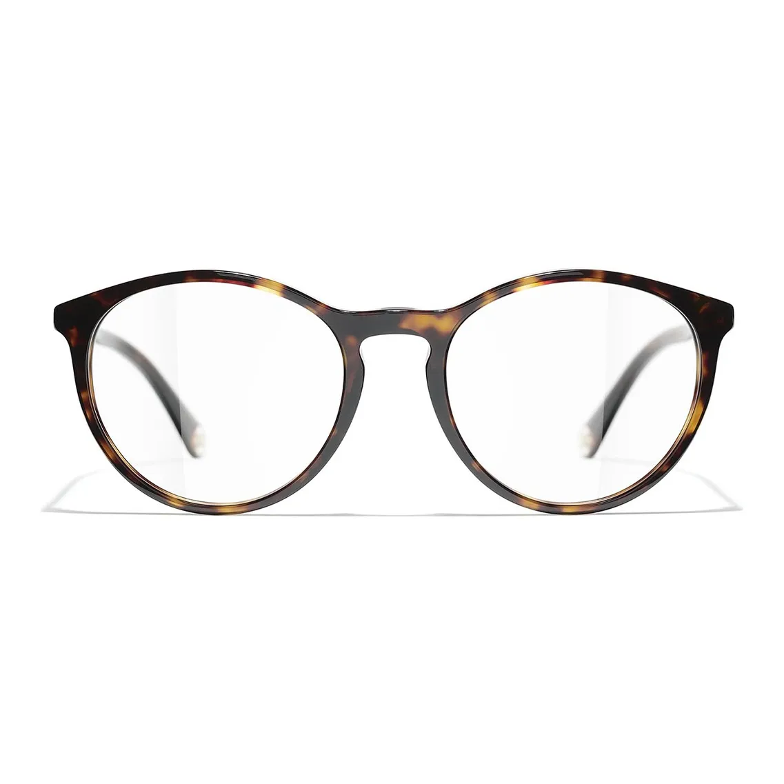 CHANEL Eye Plate Frame Oval Eyeglass Frames Unisex