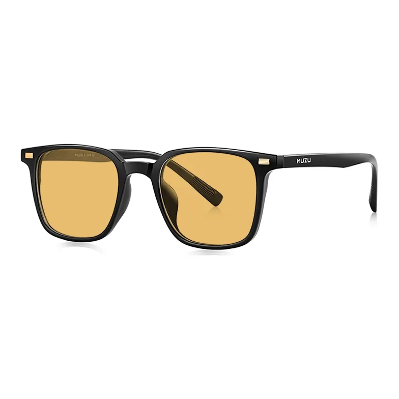 MUZU TR/Memory Plastic Square Sunglasses Unisex