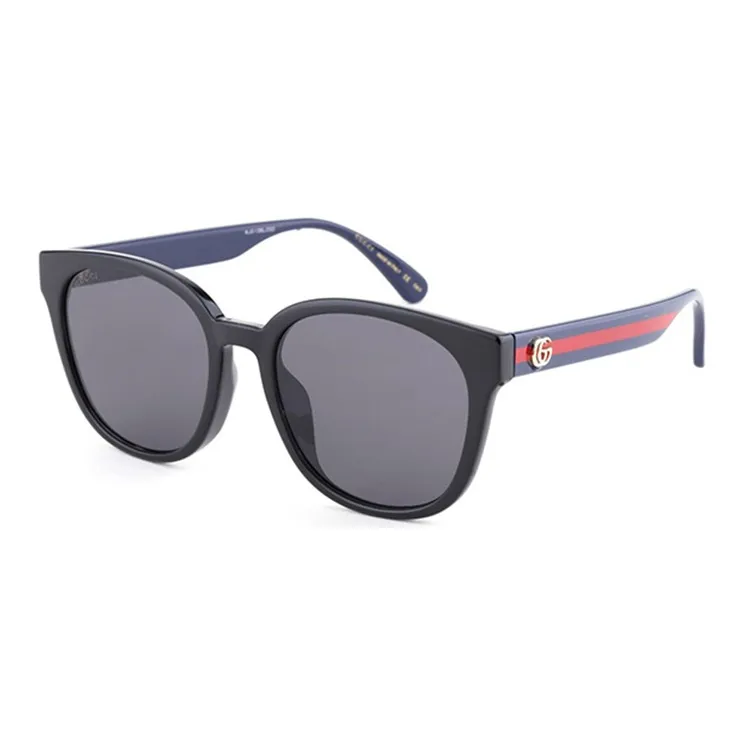 GUCCI Plate Frame Round Sunglasses Women's