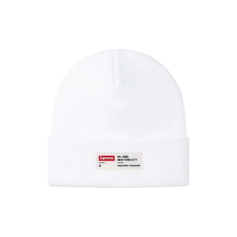 Supreme Акриловые Шапки-бини Унисекс Белый Небесно-синий Черный Армейский зеленый Красный
