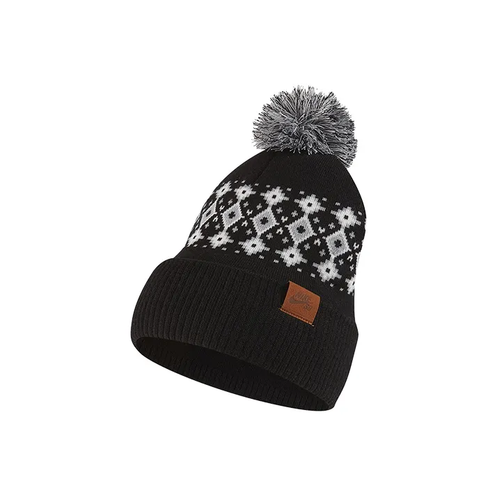 Nike Акриловая шапка-бини унисекс черного цвета