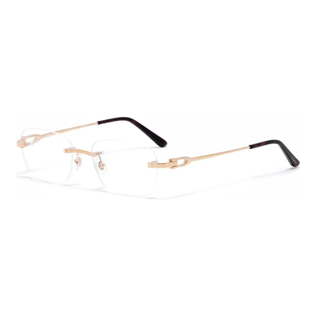 Cartier Rectangle Frame Rimless Glasses