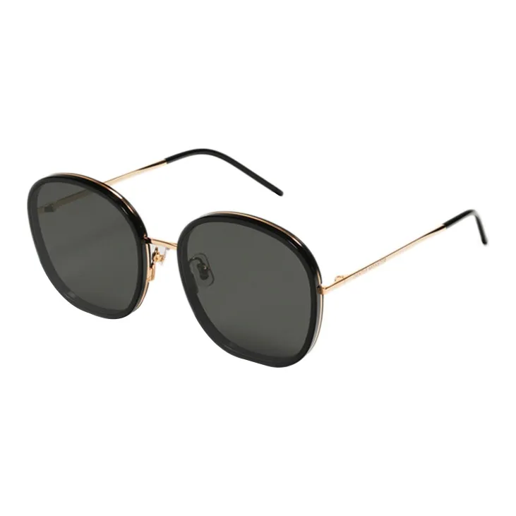 GENTLE MONSTER Sunglasses Unisex Black Gold Frame With Black Gray Lens