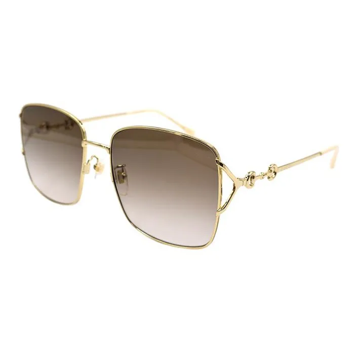 GUCCI Horsebit Collection Sunglasses Bronze Women's