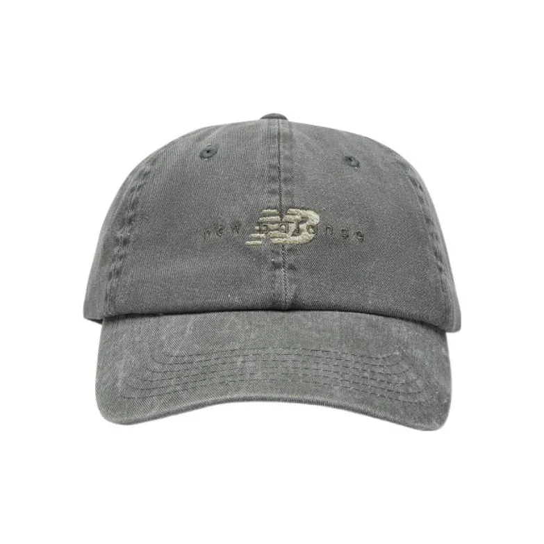 New Balance Хлопок Бейсболка состаренный светло-серый унисекс