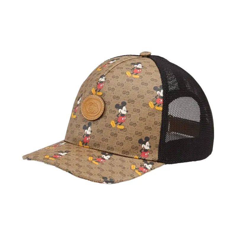 GUCCI X Disney Mickey Mouse Print Trucker Hat Gg Canvas