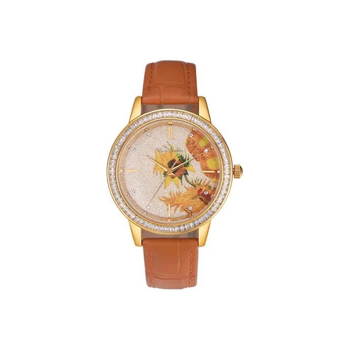 Ван Гог Кварцевый механизм Женские часы Многоцветный