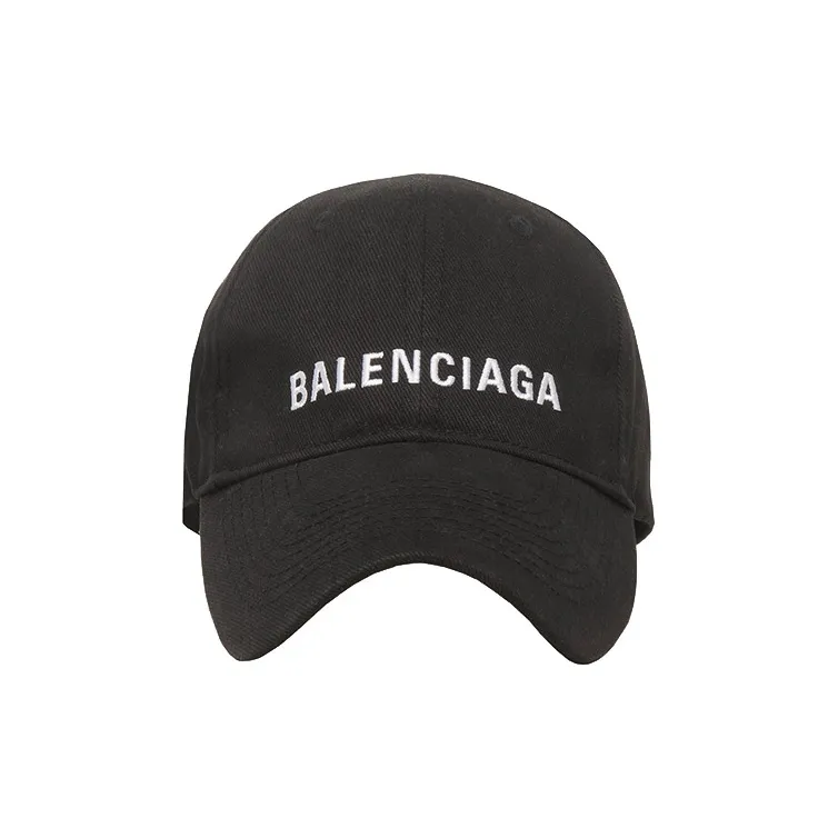 Balenciaga Cotton Baseball Caps Unisex Black