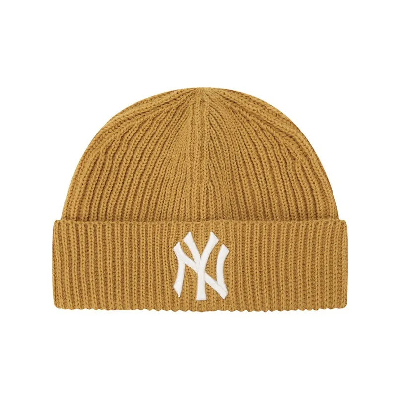 Шапки-бини MLB Base Logo Акрил Унисекс Горчично-желтый