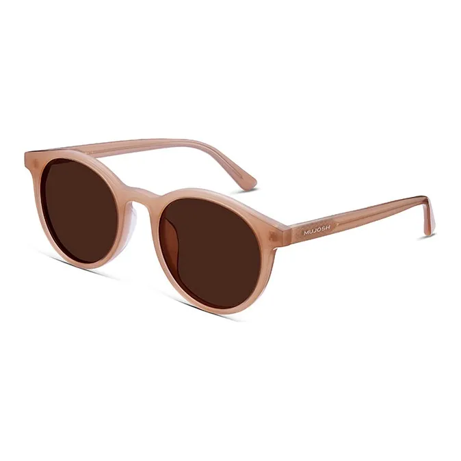 MUJOSH Plate Alloy Frame Round Sun Protection Driving Sunglasses For Eye Protection Unisex