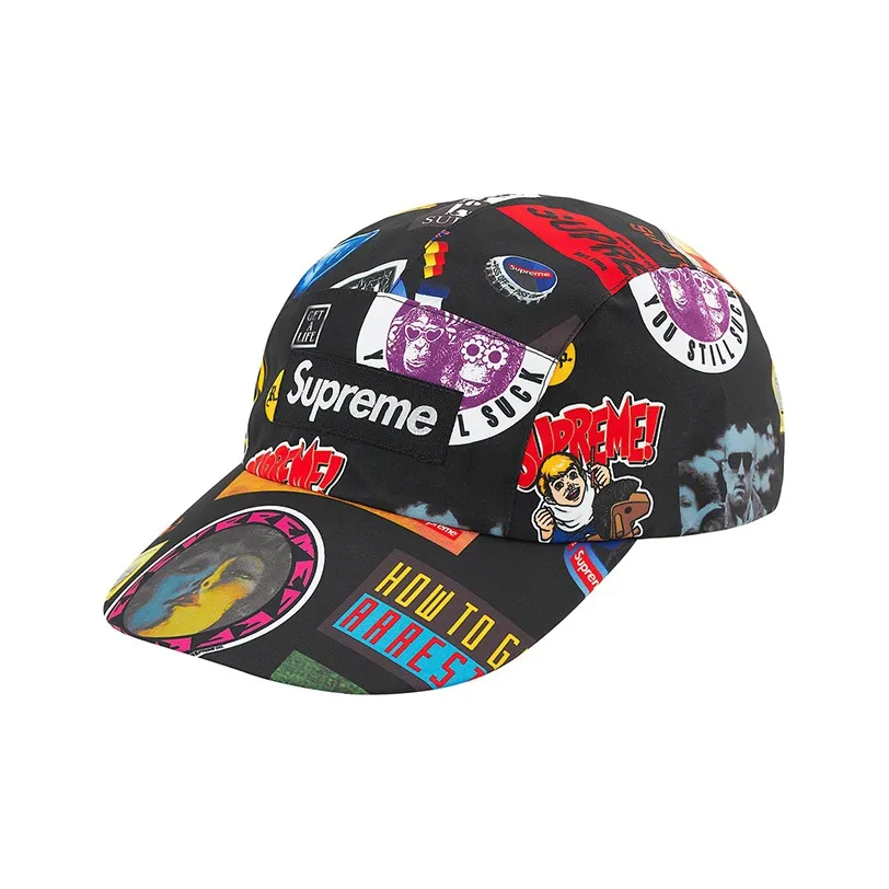 Supreme Полиэстер Кепки Унисекс Черный Красный Черный с принтом Хаки с принтом