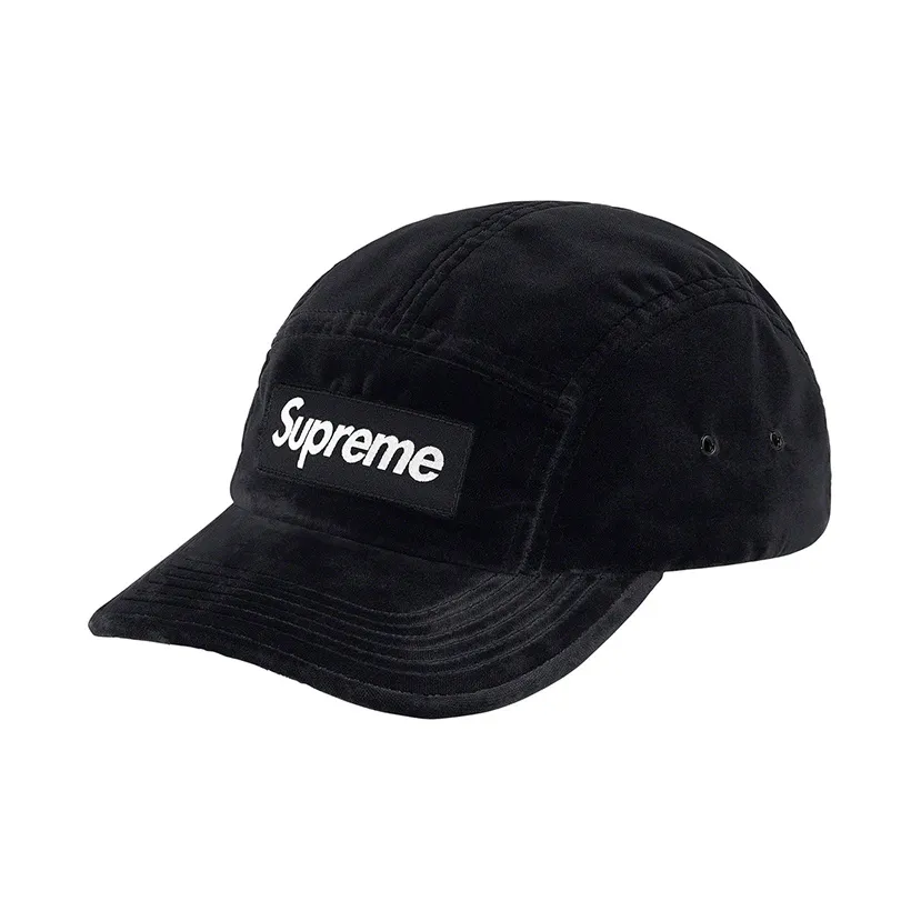 Supreme 100% хлопок Бархат Кепки Унисекс Черный Карамельный Красный Черный Белая Клетка Синий