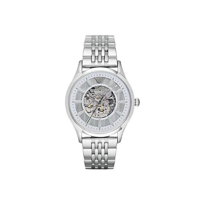 EMPORIO ARMANI Wrist Watch Mechanical Movement Stainless Steel Strap 43mm White Dial Men's Watches