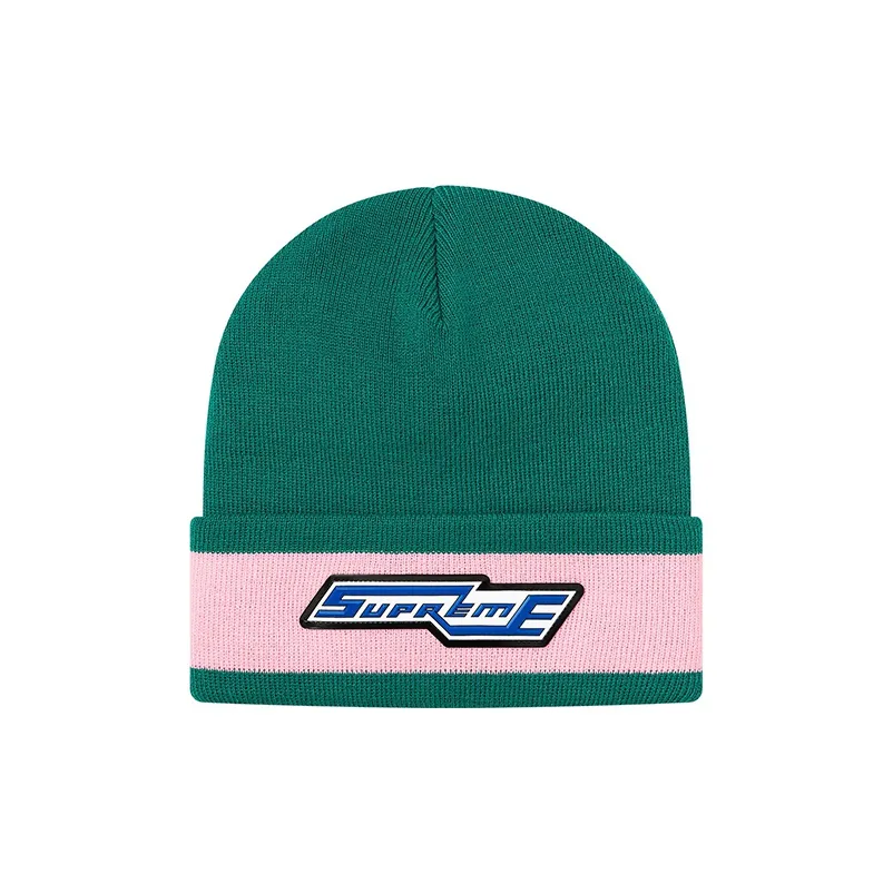 Supreme Акриловые Шапки-бини Унисекс Зеленый Экрю Оранжевый Красный Синий Красный Черный