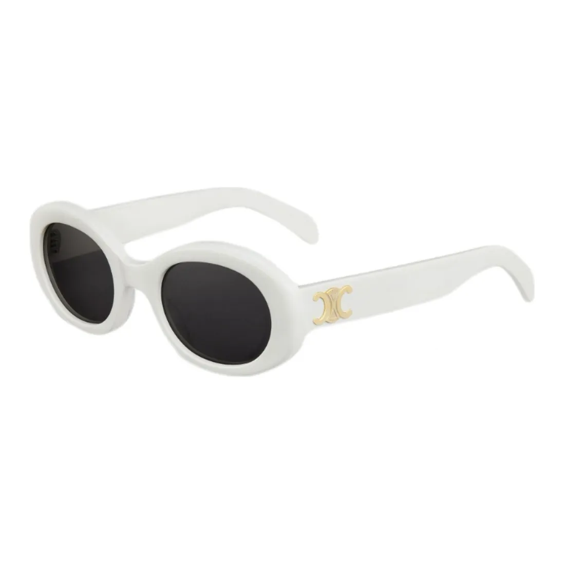 CELINE Triomphe 01 Sunglasses In Acetate White