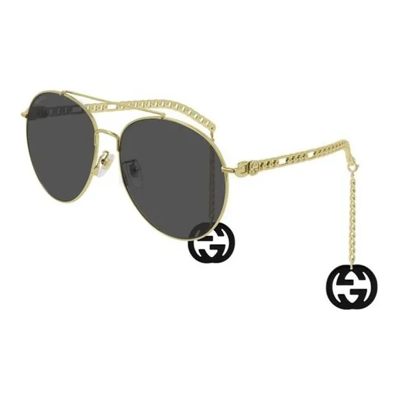 GUCCI Солнцезащитные очки Золотой Серый Унисекс