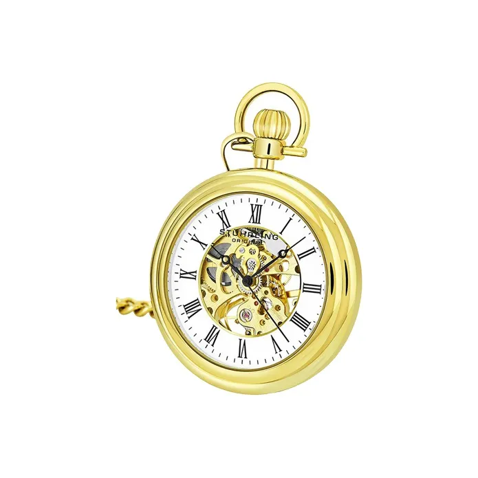 STUHRLING Механические ручные карманные часы 47 мм*13,49 мм унисекс с открытым механизмом 47 мм*13,49 мм с черепом