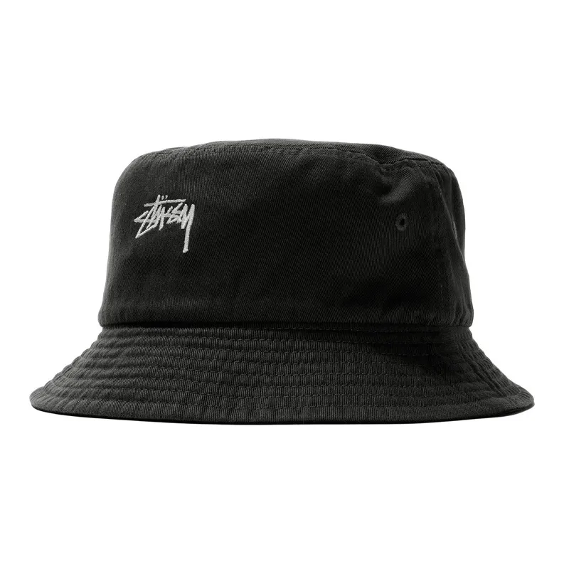 Stussy Cotton Bucket Hats Unisex Black