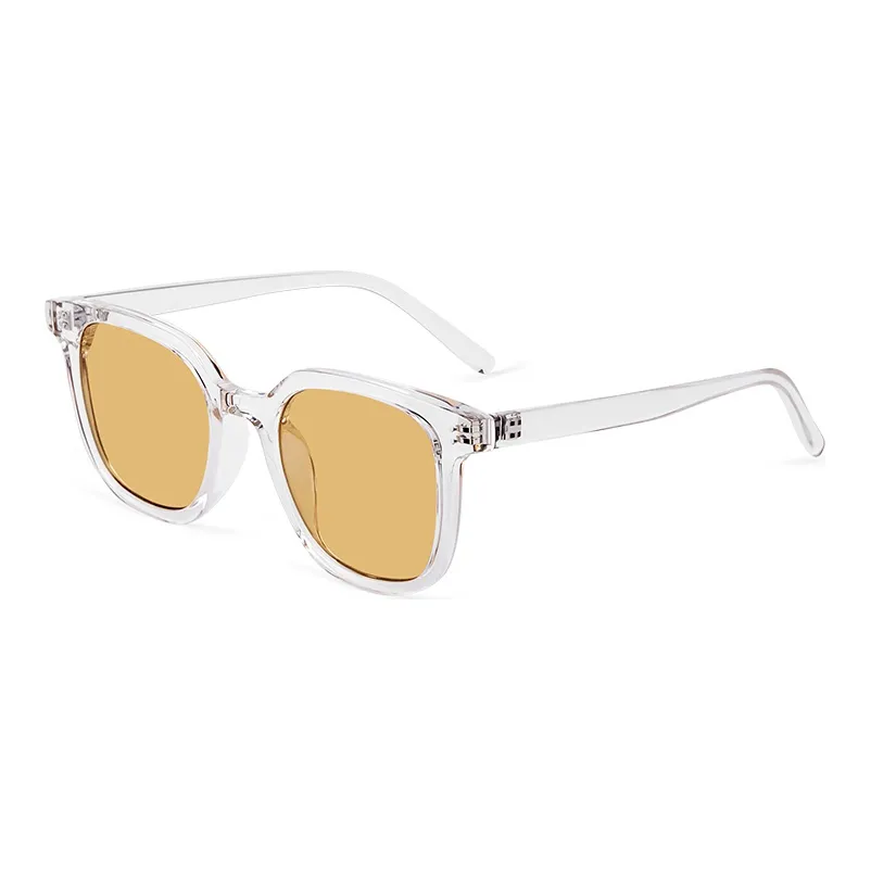 VEGOOS TR/Memory Plastic Square Sunglasses Unisex Black Frame