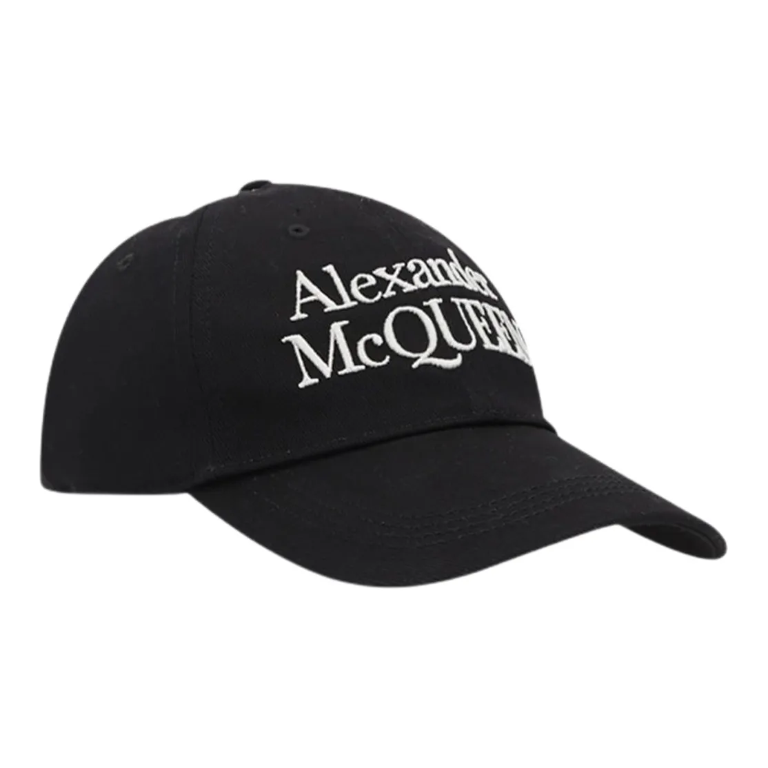 Alexander McQueen Logo Embroidered Curved Peak Cap
