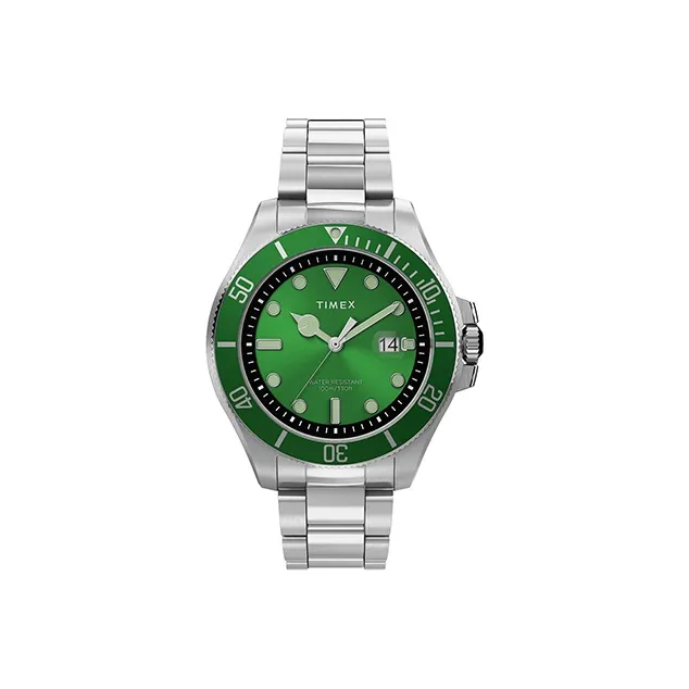 TIMEX Кварцевый механизм Мужские часы 43 мм Зеленый