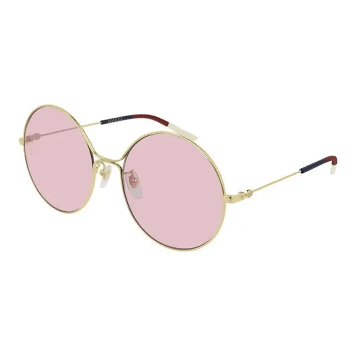 GUCCI Metal Round Sunglasses Women's