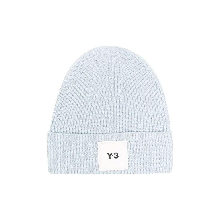 Y 3 Смесовая шерсть Шапка-бини Небесно-голубой Унисекс