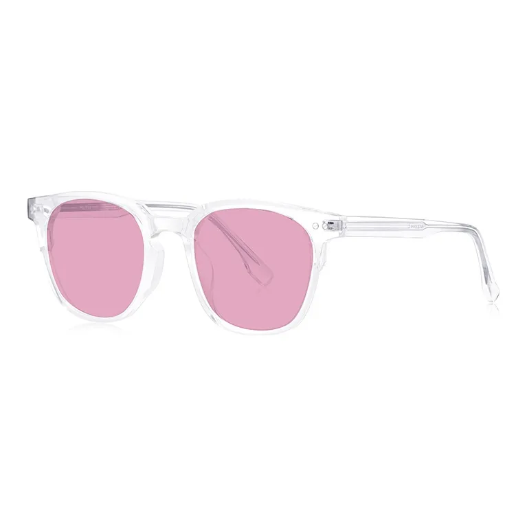 MUZU TR/Memory Plastic Round Sunglasses Unisex