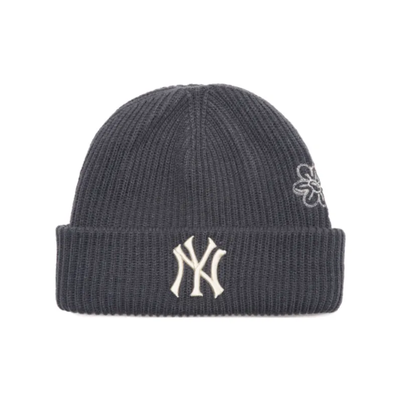 Шапки-бини MLB Base Logo Акрил Унисекс Белый Черный