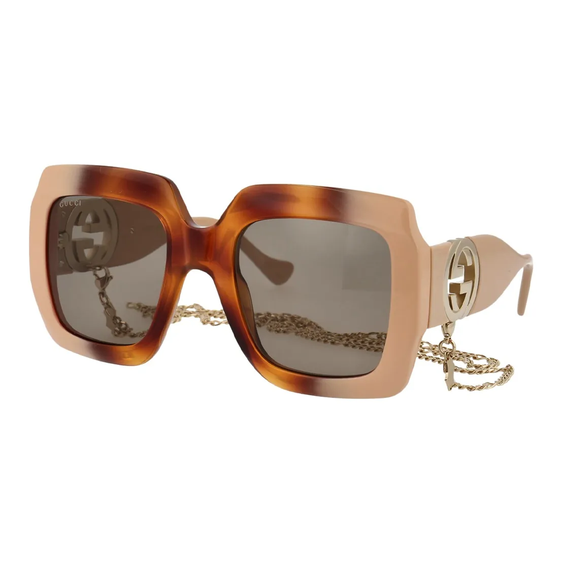 GUCCI Square Two Tone Chane Sunglasses