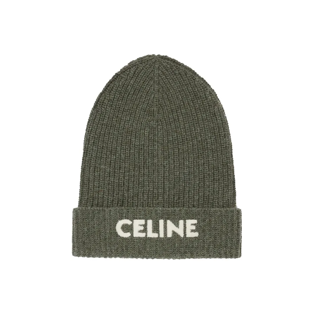 CELINE Beanies Women's Khaki Green