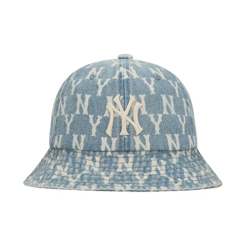 Mlb Base Logo Cotton Bucket Hats Унисекс Синий