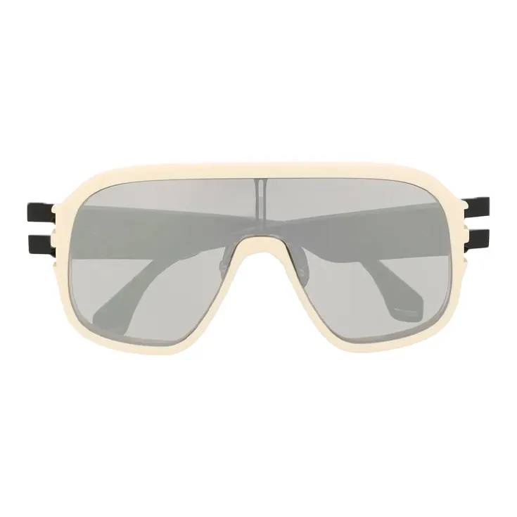 GUCCI Icon Acetate Aviator Sunglasses Unisex Beige/Gray