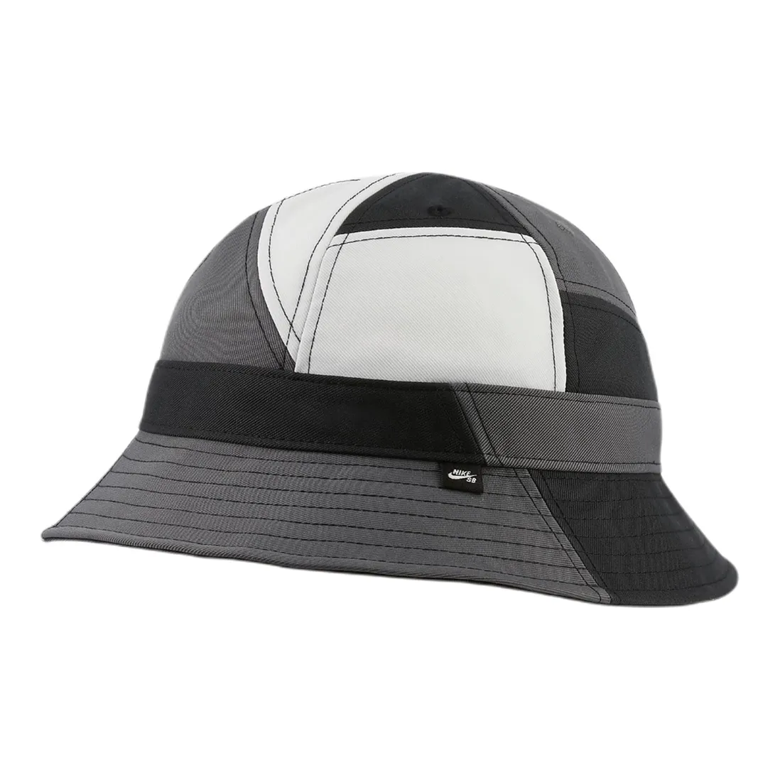 NIKE Полиэстер Шляпа ведра Черный Белый Серый Унисекс