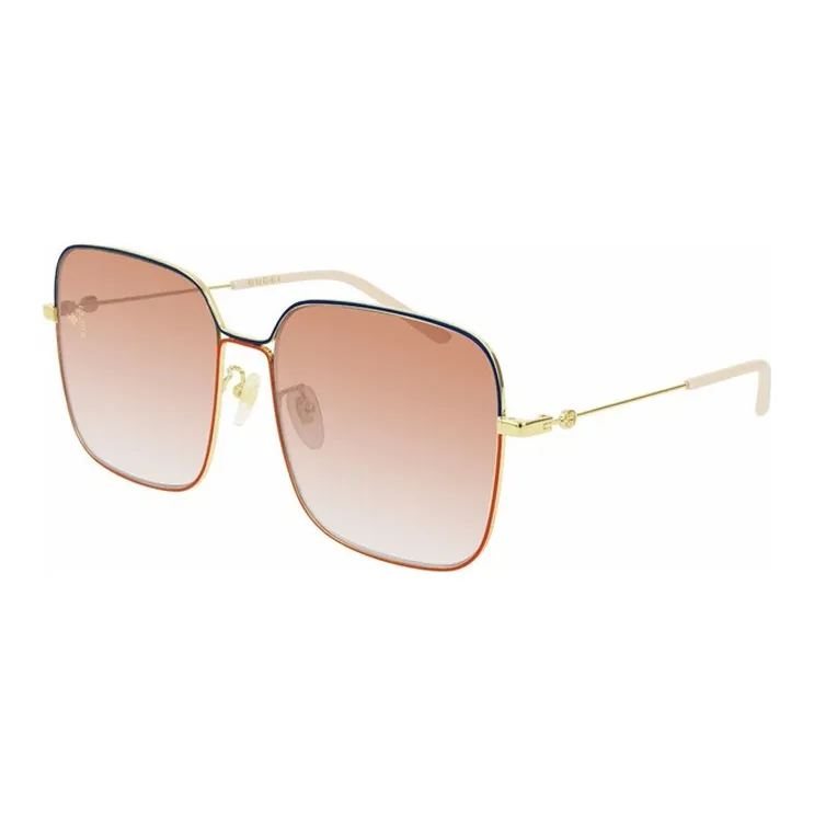 GUCCI Metal Square Sunglasses Women's