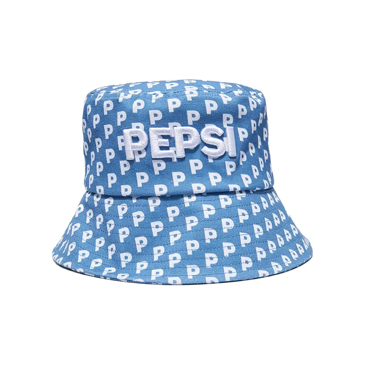 pepsi Cotton Bucket Hats Морской синий Унисекс
