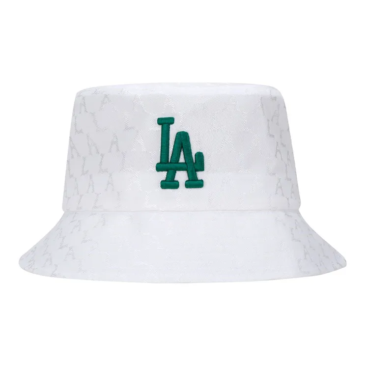 MLB Monogram Collection Cotton Bucket Hats Unisex White