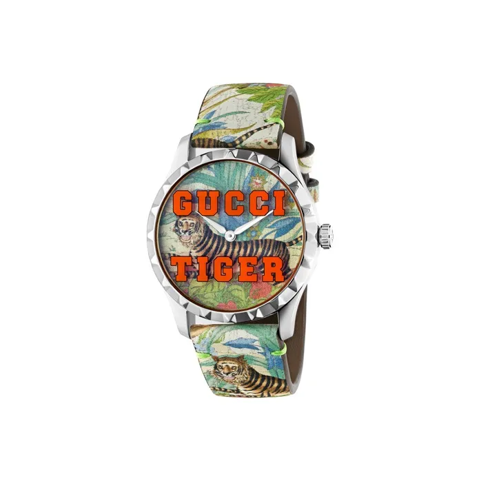 GUCCI Timeless Collection Кварцевые наручные часы натуральная кожа ремешок 38 мм красный циферблат женские часы