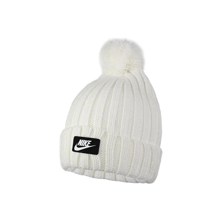NIKE Акриловая шапка-бини белая унисекс