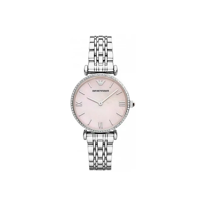 EMPORIO ARMANI Gypsophila Collection Women's Watch Кварцевый механизм ремешок из нержавеющей стали розовый циферблат