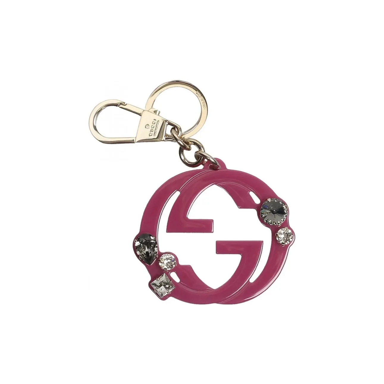 GUCCI Gg Embellished Key Ring Charm