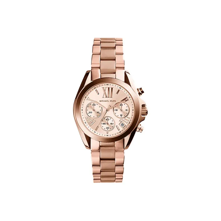 MICHAEL KORS Женские часы Кварцевый механизм Ремешок из нержавеющей стали Золотой циферблат MK5799