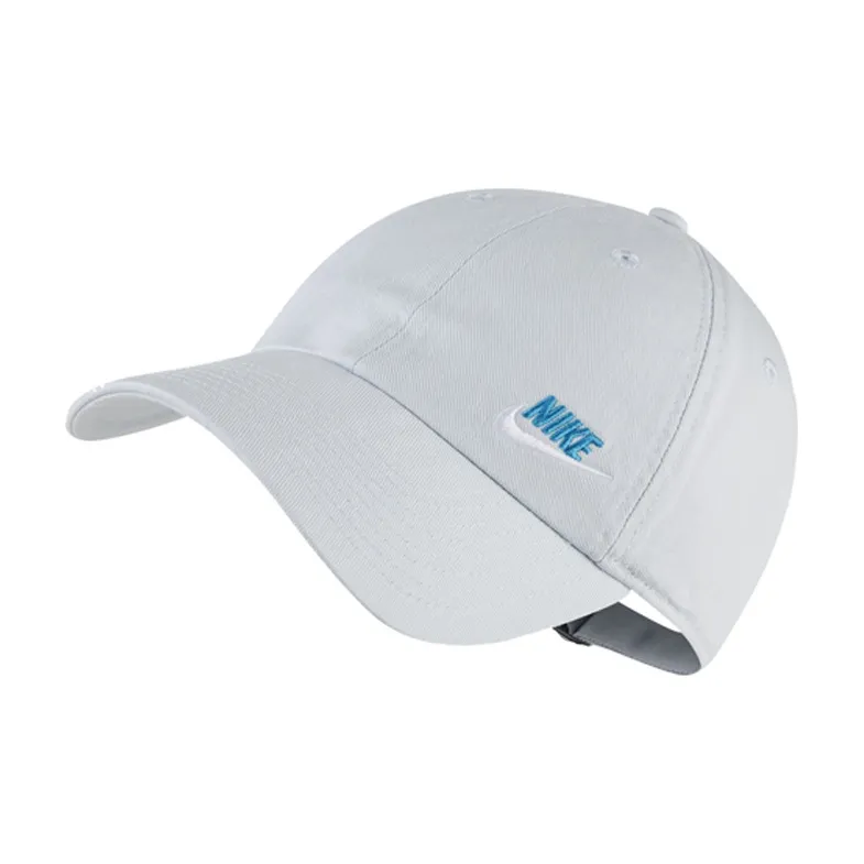 Nike Cotton Baseball Caps Women's White Blue Logo