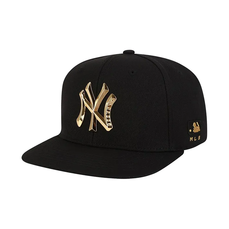 MLB Acrylic green Caps Unisex Black With Gold Logo