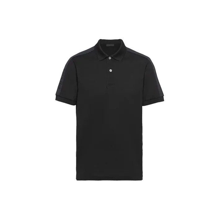 PRADA Мужская поло черного цвета