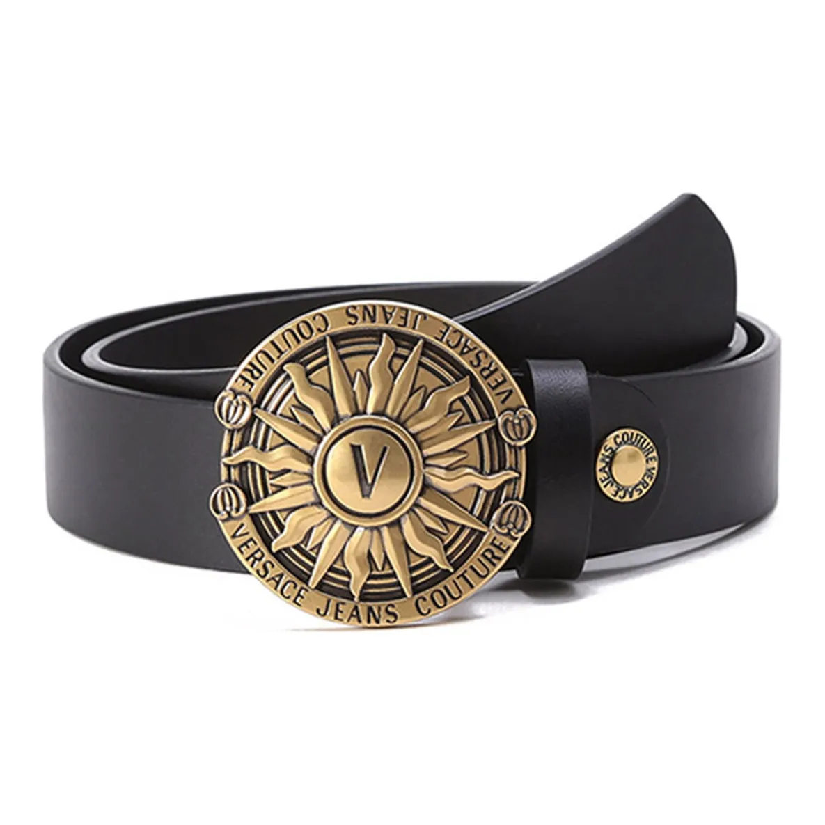 VERSACE JEANS COUTURE Leather Belts Men's Black
