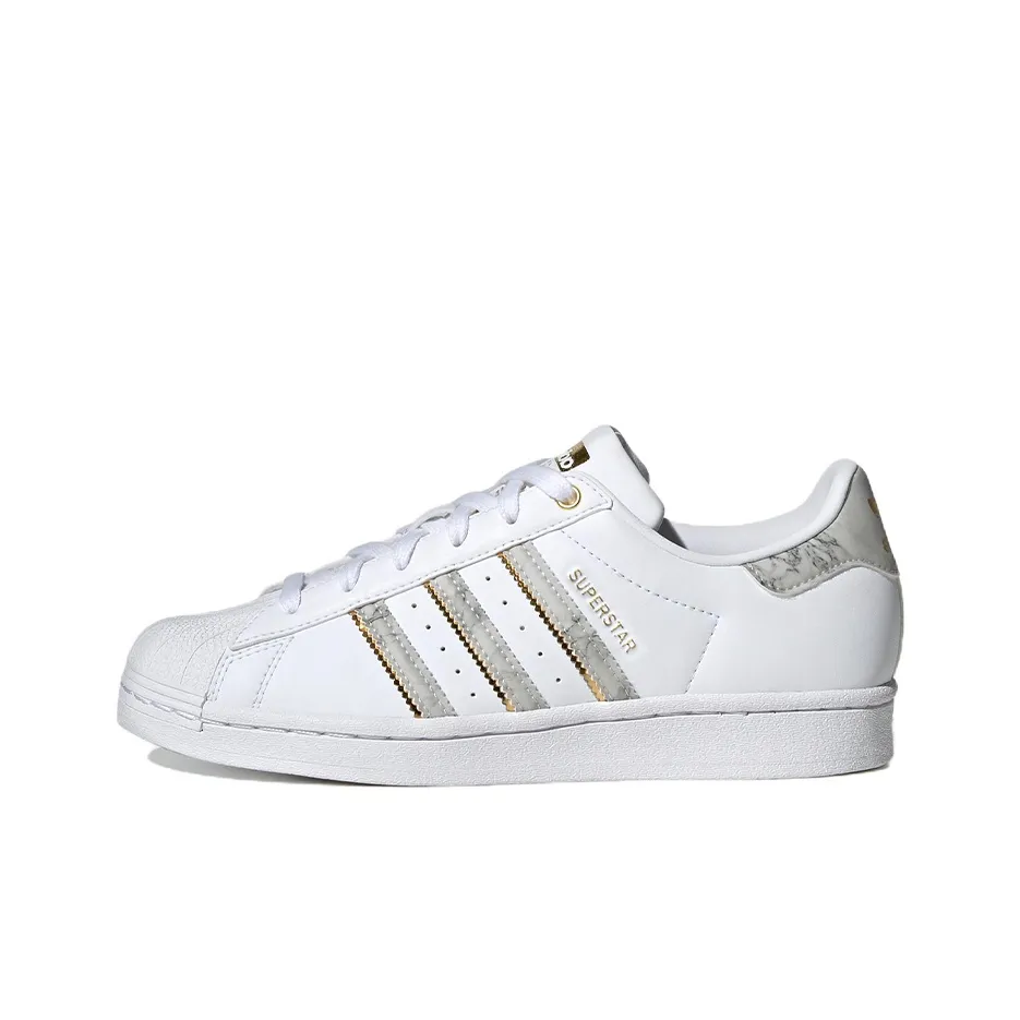 Adidas Originals SUPERSTAR LOW Топ Скейтборд Кроссовки Женские Белые Серые